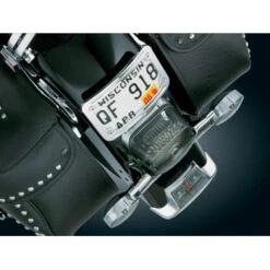 Kuryakyn Curved Laydown License Plate Mount With Frame 5 Kuryakyn Curved Laydown License Plate Mount With Frame -COB Motorcycle Shop KY9171 01