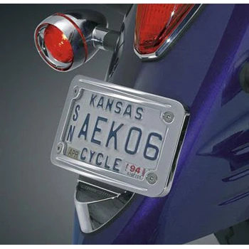 Kuryakyn Curved Laydown License Plate Mount With Frame 3 Kuryakyn Curved Laydown License Plate Mount With Frame