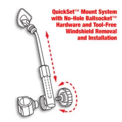National Cycle Street Shield EX With Mounting Kit 4-Point Handlebar Mounted Universal Windshield -COB Motorcycle Shop System QSNH 600