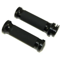 Yana Shiki Rubber Style Flat End Black Grips - Boulevard M109R