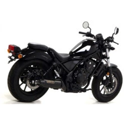 Arrow 74504RB Rebel Slip-on Exhaust, Nichrome Dark For Honda CMX500 Rebel (2017-) -COB Motorcycle Shop arrow 74504rb rebel slip on exhaust nichrome dark image2