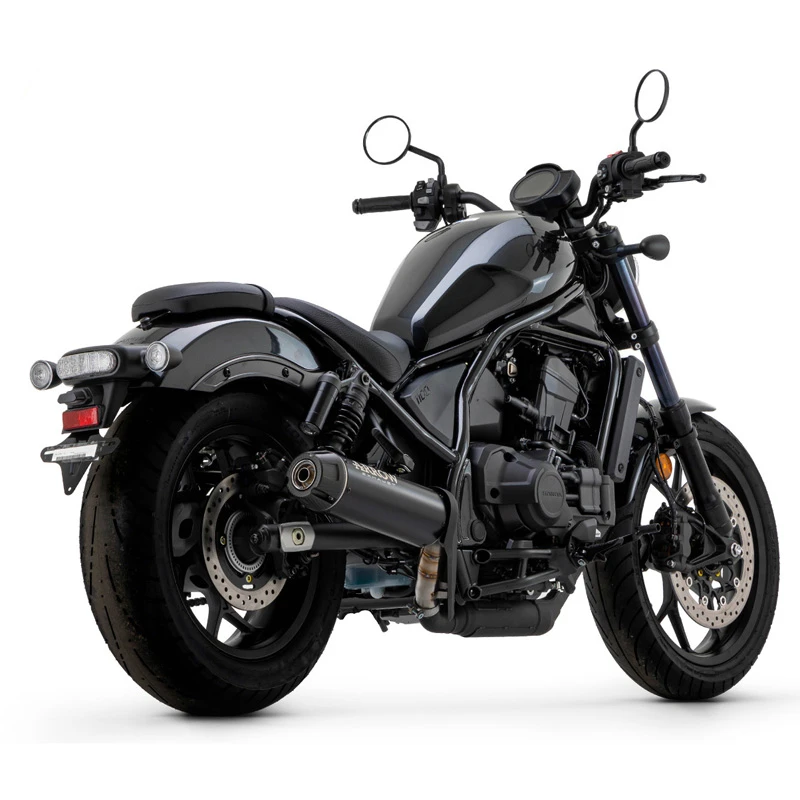 Arrow 74511RB Rebel Slip-on Exhaust, Nichrome Dark For Honda CMX1100 Rebel (2022-) 3 Arrow 74511RB Rebel Slip-on Exhaust, Nichrome Dark For Honda CMX1100 Rebel (2022-)