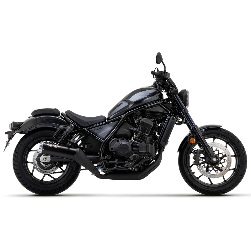 Arrow 74511RBA Rebel Slip-on Exhaust, Nichrome Dark For Honda CMX1100 Rebel (2021-) 4 Arrow 74511RBA Rebel Slip-on Exhaust, Nichrome Dark For Honda CMX1100 Rebel (2021-) - Image 2