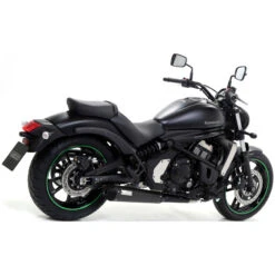 Arrow 74512RB Rebel Full Exhaust, Carbon Cap For Kawasaki Vulcan S 650 '21-