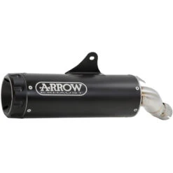 Arrow 74512RBN Rebel Full Exhaust, Aluminum Dark Cap For Kawasaki Vulcan S 650 '20-
