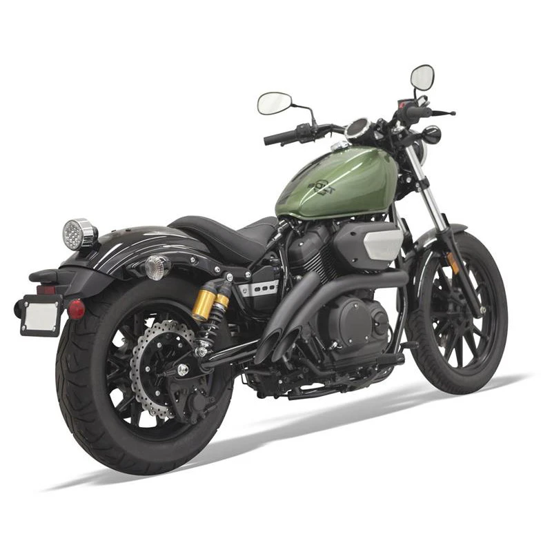 Bassani 3B1F2B Radius Sweeper 2:2 Full Exhaust, Black For Yamaha Bolt '14-'19 4 Bassani 3B1F2B Radius Sweeper 2:2 Full Exhaust, Black For Yamaha Bolt '14-'19 - Image 2
