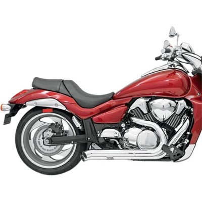 Bassani Pro Street Turn Outs Chrome Complete Exhaust - Suzuki Boulevard M109R 06-09 3 Bassani Pro Street Turn Outs Chrome Complete Exhaust - Suzuki Boulevard M109R 06-09