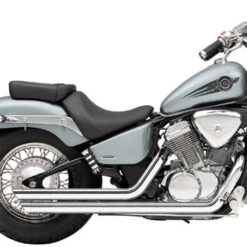 COBRA Streetrod Slashdown Complete Exhaust Shadow VLX600 88-up -COB Motorcycle Shop cobra 1921 exhaust image2