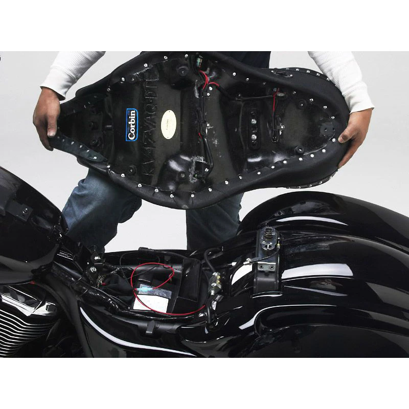 Corbin KV-17-VAQ-DT-E Dual Tour Seat(with Heat) For Kawasaki Vulcan Vaquero 18 Corbin KV-17-VAQ-DT-E Dual Tour Seat(with Heat) For Kawasaki Vulcan Vaquero - Image 16