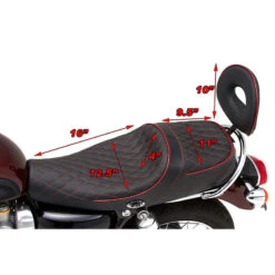 Corbin T-B120-16-GL-E Gunfighter & Lady Seat(with Heat) For Triumph Bonneville T120 '16- -COB Motorcycle Shop corbin t b120 16 gl gunfighter lady seat no heat image13