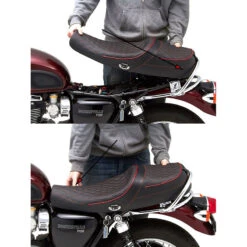 Corbin T-B120-16-GL-E Gunfighter & Lady Seat(with Heat) For Triumph Bonneville T120 '16- -COB Motorcycle Shop corbin t b120 16 gl gunfighter lady seat no heat image18