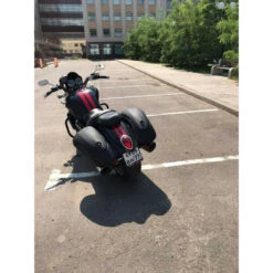 Handmade Fiberglass Leather Saddlebags For Triumph Rocket III -COB Motorcycle Shop handmade fiberglass leather saddlebags rocket iii image10