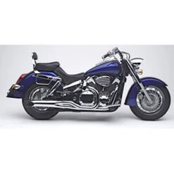 HARD-KROME 2-Into-1 Sideburners Exhaust VTX1300 Retro 02-up