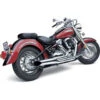 HARD-KROME 2-Into-1 Sideburners Exhaust RoadStar 1600 / RoadStar 1700 99-07 -COB Motorcycle Shop hard krome 44 4440 exhaust