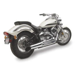 HARD-KROME 2-Into-1 Sideburners Exhaust V-Star 950 09-up