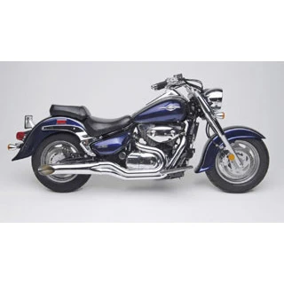 HARD-KROME 2-Into-1 Sideburners Exhaust Boulevard C90 05-10 3 HARD-KROME 2-Into-1 Sideburners Exhaust Boulevard C90 05-10