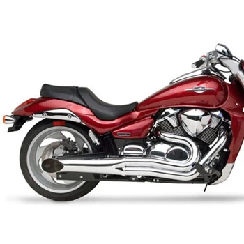 HARD-KROME 2-Into-1 Sideburners Exhaust Boulevard M109R 06-up 3 HARD-KROME 2-Into-1 Sideburners Exhaust Boulevard M109R 06-up