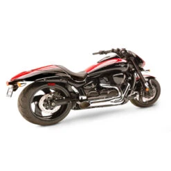 HARD-KROME 44-6465 Short Sideburner Exhaust, Chrome For Suzuki M109R (2006-2019) -COB Motorcycle Shop hard krome 44 6465 short sideburner exhaust chrome image2