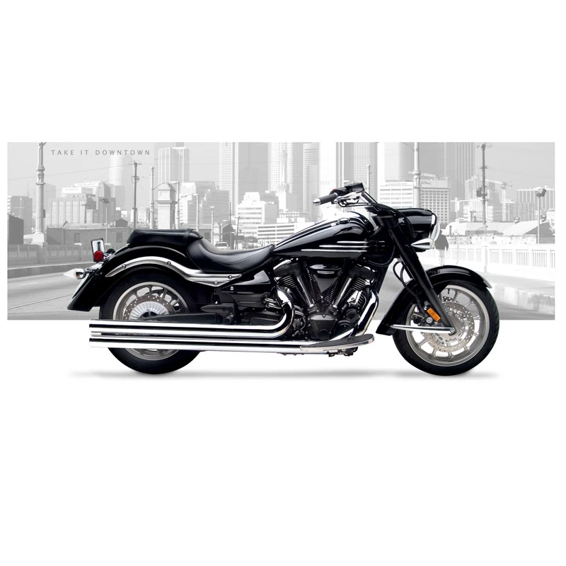 Hard-Krome 45-4840b 3" Big Straights Exhaust For Yamaha Roadliner 1900 (2006-2012) 3 Hard-Krome 45-4840b 3" Big Straights Exhaust For Yamaha Roadliner 1900 (2006-2012)