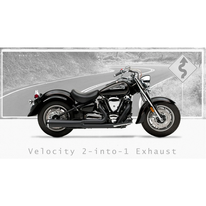 Hard-Krome 461b-4030 Velocity Pro Exhaust For Yamaha Road Star 1600/1700 (1999-2012) 3 Hard-Krome 461b-4030 Velocity Pro Exhaust For Yamaha Road Star 1600/1700 (1999-2012)