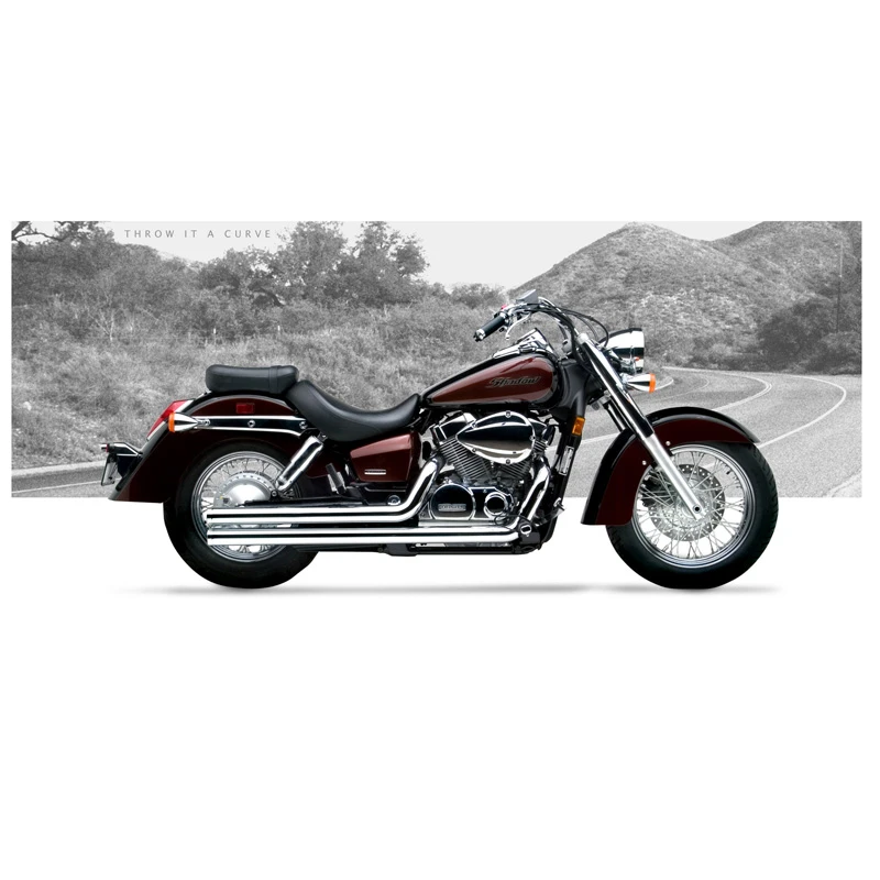 Hard-Krome 501-2010 American Classic II Exhaust For Honda Shadow Aero 750 (2004-2007) 3 Hard-Krome 501-2010 American Classic II Exhaust For Honda Shadow Aero 750 (2004-2007)