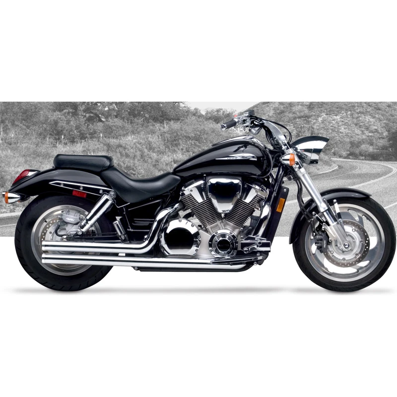 HARD-KROME American Classic II Exhaust VTX1800C 02-up 3 HARD-KROME American Classic II Exhaust VTX1800C 02-up