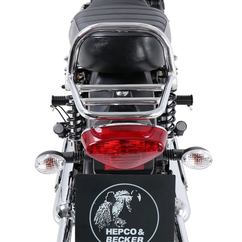 Hepco & Becker 658.2541 01 02 Rear Rack, Chrome For Kawasaki W800 Street/Cafe (2019-) 4 Hepco & Becker 658.2541 01 02 Rear Rack, Chrome For Kawasaki W800 Street/Cafe (2019-) - Image 2