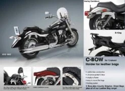 Hepco & Becker Big Buffalo C-bow Leather Bags, 30 Liter Plain -COB Motorcycle Shop hepco becker C Bow cruiser