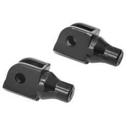Kuryakyn 8868 Tapered Adapter / Pegs Mounts, Gloss Black For OEM Peg Can-Am, Honda & Suzuki