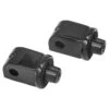 Kuryakyn 8869 Splined Adapter / Pegs Mounts, Gloss Black For OEM Peg Honda & Yamaha