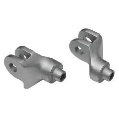 Kuryakyn 8904 Splined Adapter / Pegs Mounts, Silver For OEM Peg Triumph Bonneville