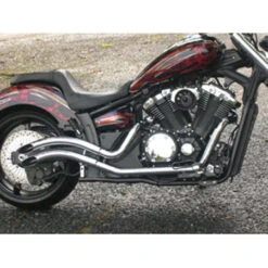 Mortons Custom Lucky 13'z Complete Exhaust, Chrome For Yamaha 1300 Stryker