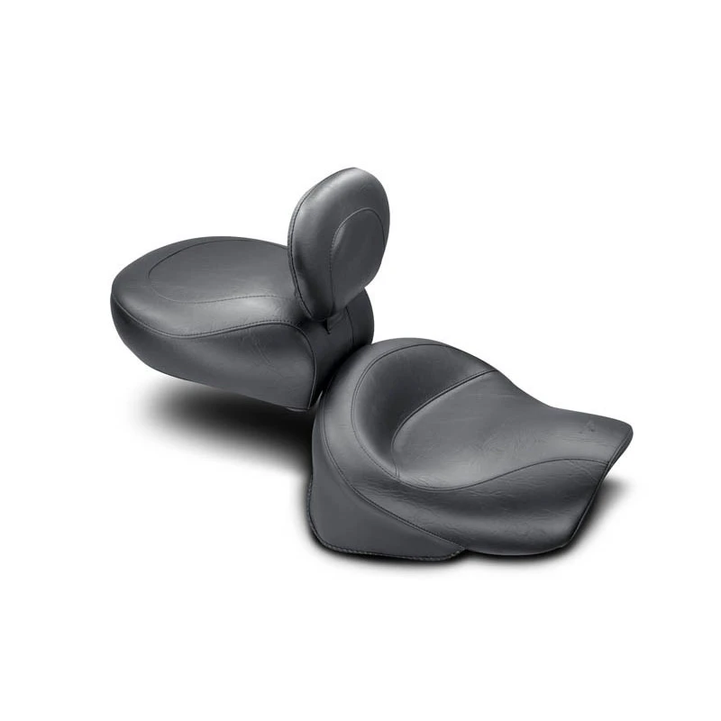 Mustang 79211 Wide Touring Vintage Seat With Backrest For Kawasaki Vulcan 1500 Classic 3 Mustang 79211 Wide Touring Vintage Seat With Backrest For Kawasaki Vulcan 1500 Classic
