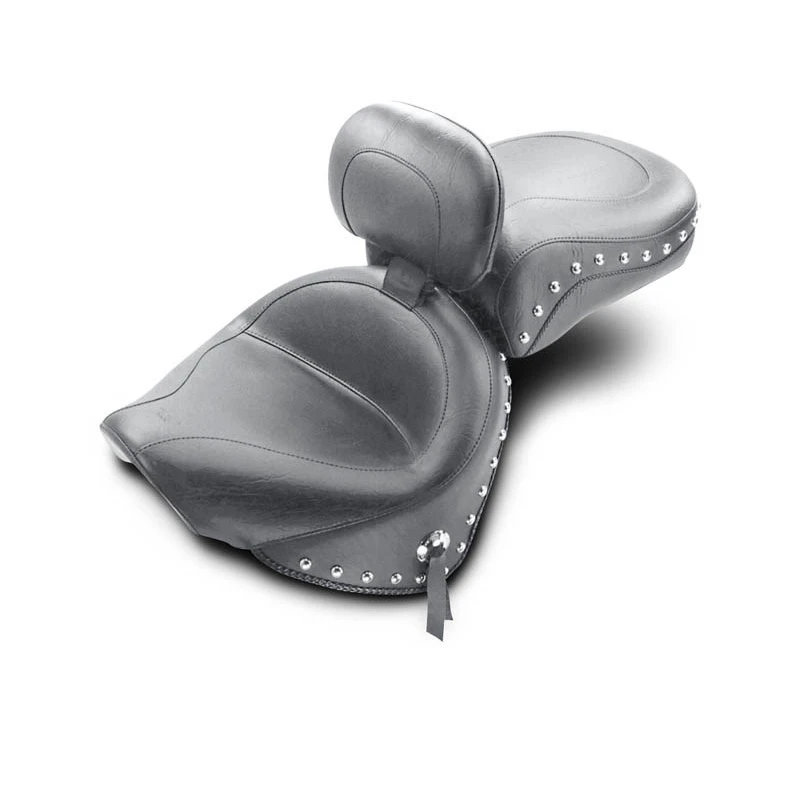 Mustang 79220 Two Piece Seat With Driver Backrest, Studs For Yamaha V-Star 1100 Custom 3 Mustang 79220 Two Piece Seat With Driver Backrest, Studs For Yamaha V-Star 1100 Custom