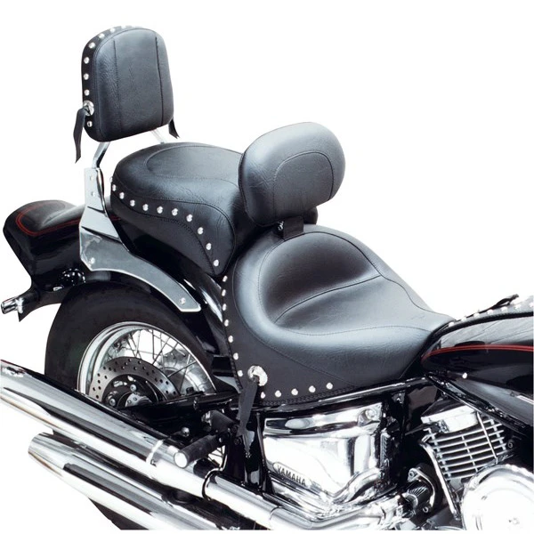 Mustang 79220 Two Piece Seat With Driver Backrest, Studs For Yamaha V-Star 1100 Custom 4 Mustang 79220 Two Piece Seat With Driver Backrest, Studs For Yamaha V-Star 1100 Custom - Image 2