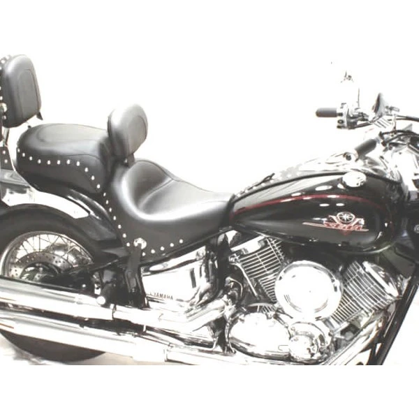 Mustang 79220 Two Piece Seat With Driver Backrest, Studs For Yamaha V-Star 1100 Custom 5 Mustang 79220 Two Piece Seat With Driver Backrest, Studs For Yamaha V-Star 1100 Custom - Image 3