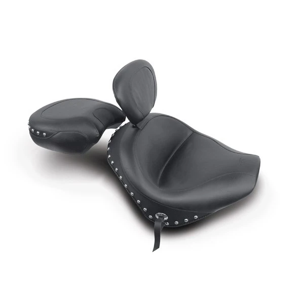 Mustang 79326 Wide Touring Seat With Driver Backrest, Studs For Honda VTX1300 Retro 3 Mustang 79326 Wide Touring Seat With Driver Backrest, Studs For Honda VTX1300 Retro