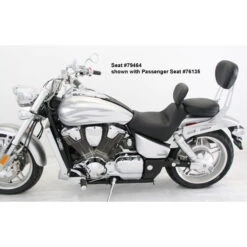 Mustang 79464 Sport Touring Vintage Solo Seat With Backrest For Honda VTX 1800F -COB Motorcycle Shop mustang 79464 sport touring vintage solo seat image3