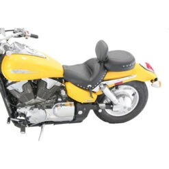 Mustang 79560 Two Piece Wide Touring Seat With Backrest, Studs For Honda VTX 1300C -COB Motorcycle Shop mustang 79560 wide touring seat vtx 1300c image3