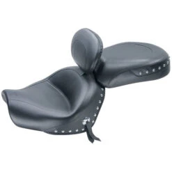 Mustang 79570 Two Piece Wide Touring Seat With Backrest, Studs For Yamaha V-Star 950 -COB Motorcycle Shop mustang 79570 two piece wide touring seat image2