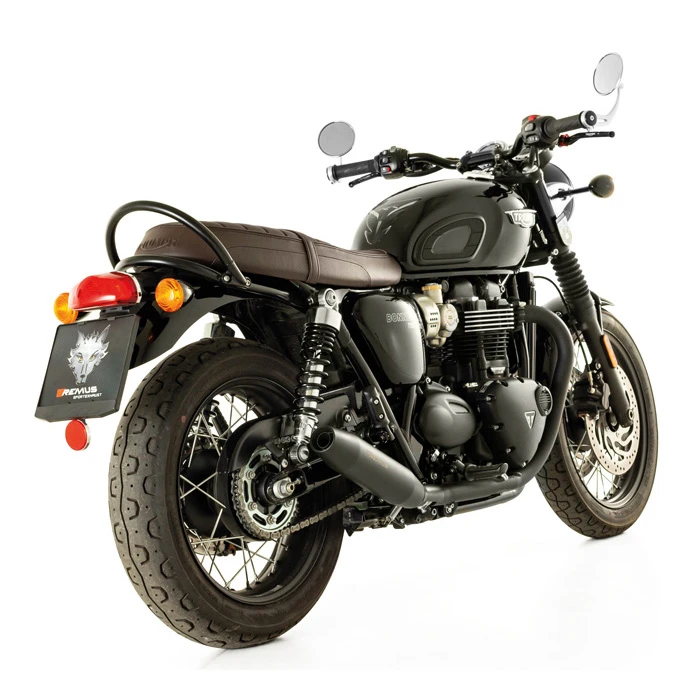 Remus 007702 918018LR Custom Tapered Exhausts, Black For Triumph Bonneville T120 '18- 5 Remus 007702 918018LR Custom Tapered Exhausts, Black For Triumph Bonneville T120 '18- - Image 3
