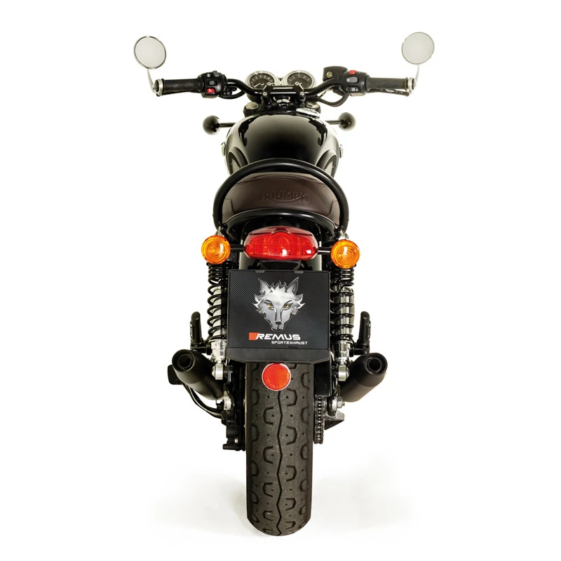 Remus 007702 918018LR Custom Tapered Exhausts, Black For Triumph Bonneville T120 '18- 6 Remus 007702 918018LR Custom Tapered Exhausts, Black For Triumph Bonneville T120 '18- - Image 4