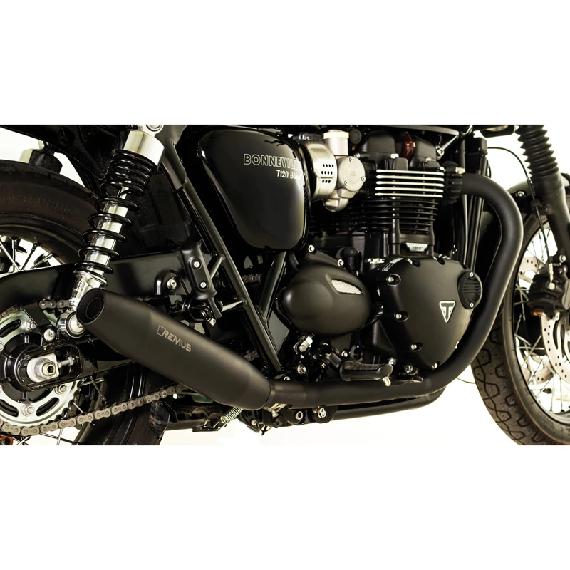 Remus 007702 918018LR Custom Tapered Exhausts, Black For Triumph Bonneville T120 '18- 3 Remus 007702 918018LR Custom Tapered Exhausts, Black For Triumph Bonneville T120 '18-