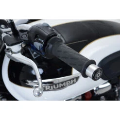 R&G BE0105BK Bar End Sliders Triumph Bonneville Bobber / T120 / Street Cup (2016-) -COB Motorcycle Shop rg be0105bk bar end sliders image2