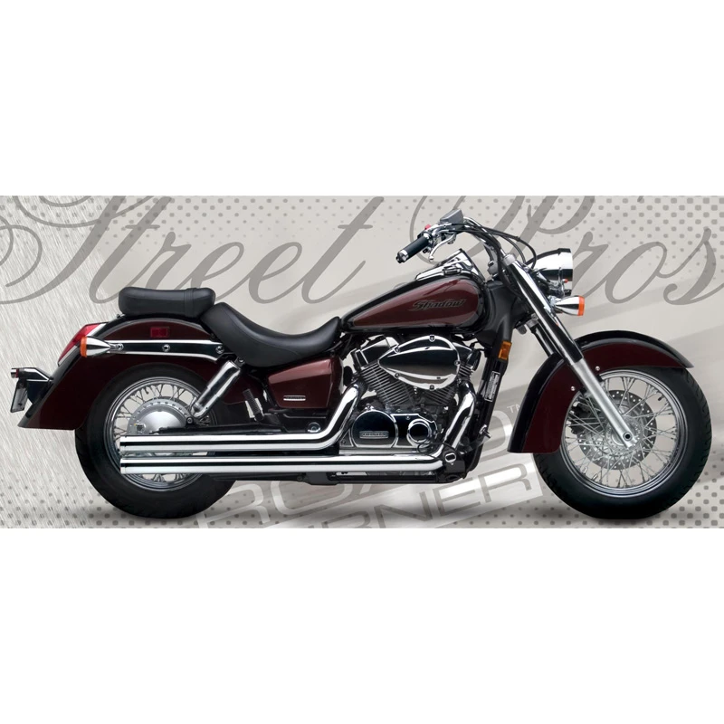 Road Burner RB-01-2010 2.5inch Street Pros Exhaust, Chrome Honda Shadow Aero 750 '04-'07 3 Road Burner RB-01-2010 2.5inch Street Pros Exhaust, Chrome Honda Shadow Aero 750 '04-'07