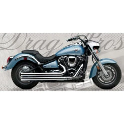 Road Burner RB-031-8010 3 Inch Drag Pros Exhaust For Kawasaki Vulcan 2000 Classic '04-'11