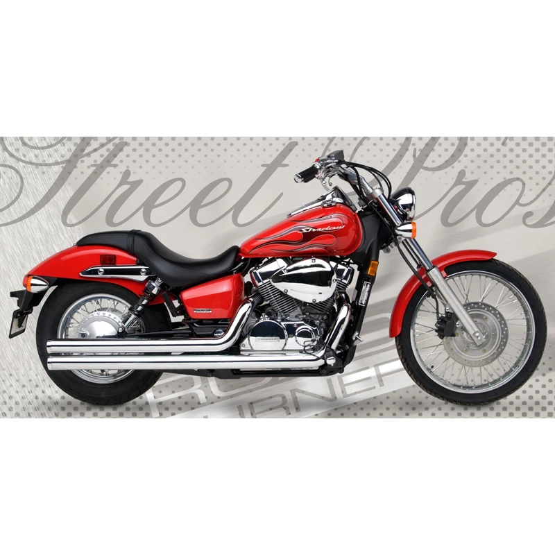 Road Burner RB-01-2004 2.5inch Street Pros Exhaust, Chrome Honda Spirit VT750 C2 '07-'11 3 Road Burner RB-01-2004 2.5inch Street Pros Exhaust, Chrome Honda Spirit VT750 C2 '07-'11