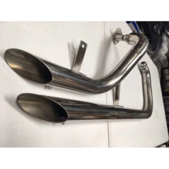 Easy Riders Style Drag Pipes Complete Exhaust Virago And V-Star 250 -COB Motorcycle Shop stainless steel drag pipes c