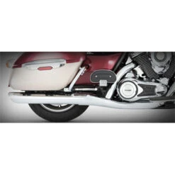 Vance & Hines Twin Slash Round Slip-on Mufflers Exhaust - Nomad / Voyager / Vaquero 1700 09-14 -COB Motorcycle Shop vance and hines 18371 exhaust image3